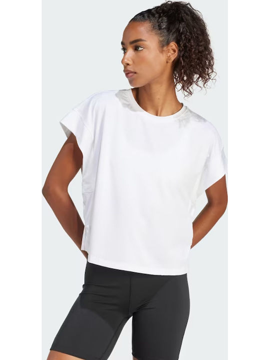 Performance Γυναικείο Αθλητικό T-shirt Λευκό