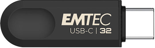 Emtec C280 32GB USB 3.2 Stick Μαύρο