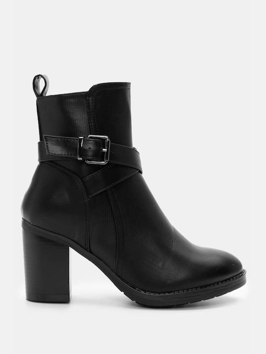 Stiefeletten mit Riemen & Absätzen 4299401-schwarz