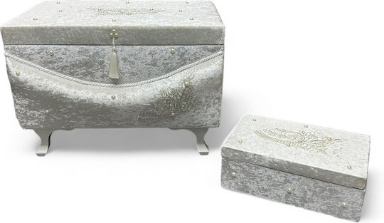 Olia Home White Baptism Chest Box 55x35x30cm