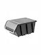Kadax Plastic Cutie de Depozitare cu Capac Negru 49x29.8x21cm 1buc