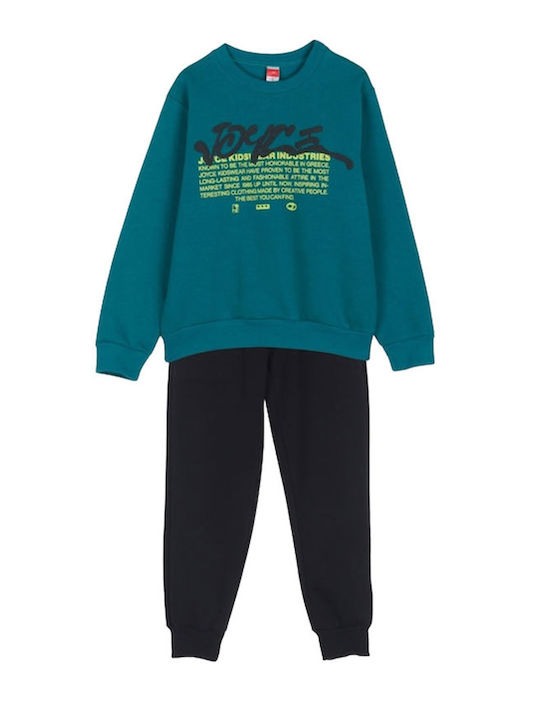 Joyce Kids Sweatpants Set Petrol Blue 2pcs