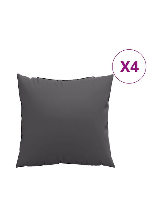vidaXL Αδιάβροχο Μαξιλάρι Καναπέ Κήπου Γκρι 4τμ...