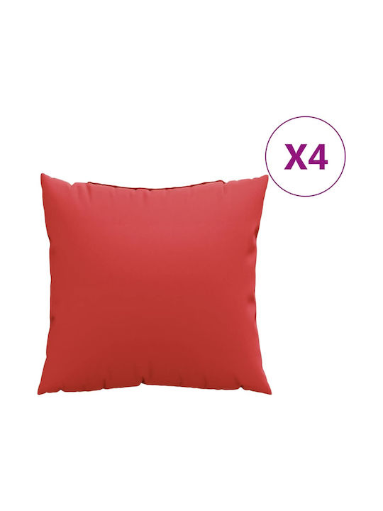 vidaXL Waterproof Garden Sofa Cushion Red 4 Pie...