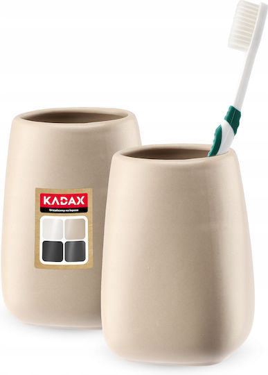 Kadax Ποτηροθήκη Κεραμική Μπεζ 5903699473801