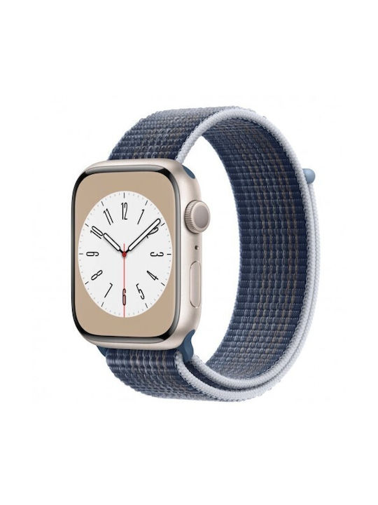 Curea Textilă Sport Thd Brand pentru Apple Watch 45 mm Seria 8 Mărime Universală Albastru Storm