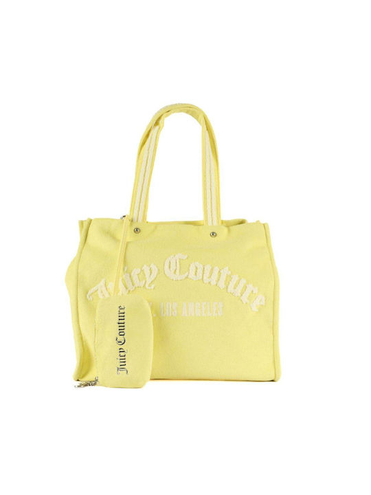 Juicy Couture Γυναικεία Τσάντα Shopper Ώμου Κίτρινη