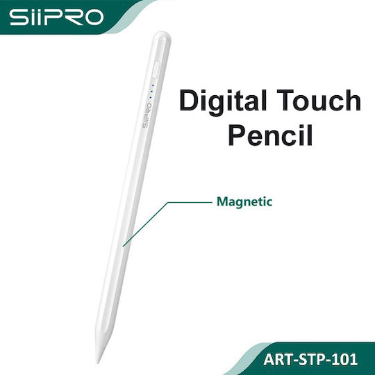 SiiPro STP-101 Стилус Пен за iPad в Бял цвят