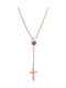Goldsmith Damen Kreuz aus Rosé Vergoldetem Silber mit Kette