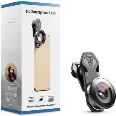 Obiectiv Fisheye Profesional 195 Grade Sistem de Montare Marca Apexel Iphone 13 Iphone 12 Iphone 11 X 8 7 6 5 Samsung Huawei Xiaomi Oppo Nokia