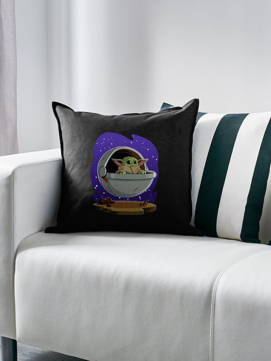 Baby Yoda Mandalorian Sofa Pillow Black 100% Co...