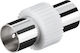 Goobay Converter Coaxial male to Coaxial female White 10pcs 11535