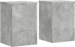 vidaXL Plant Stands Wooden Gray 20cmx20cmx30cmc...