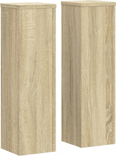 vidaXL Pflanzenständer Holz Beige 17cmx17cmx60cmcm. 2Stück