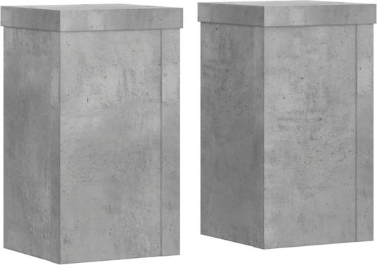 vidaXL Pflanzenständer Holz Grau 10cmx10cmx18cmcm. 2Stück