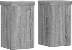 vidaXL Plant Stands Wooden Gray 10cmx10cmx18cmc...