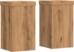 vidaXL Plant Stands Wooden Brown 10cmx10cmx18cm...