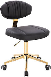 Privilege Wheeled Stool Black