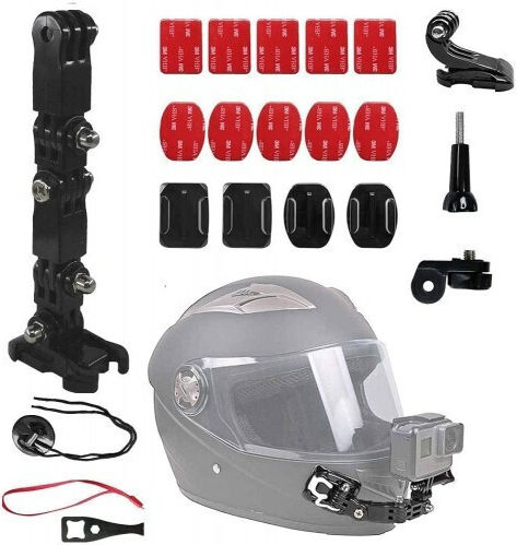 Gopro Hero 12 Helmet Mounting System Motorcycle Surewo Brand Black Color