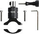 Surewo Въртящ се държач за кормило Поддръжка за Gopro Hero 12 Osmo Action 4 Insta 360 X3 Екшън камери