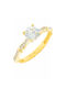 14 Karat Gold Ring with 6mm Zircon