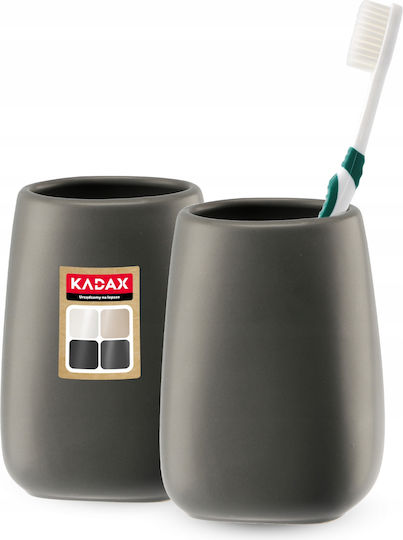 Kadax Set Accesorii Pentru Baie Ceramică Gri