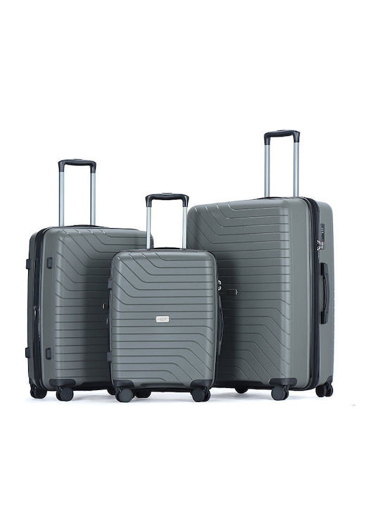 Lavor Hard Gray Travel Suitcases with 4 Wheels ...