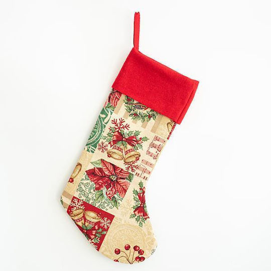 Beige Christmas Decorative Sock