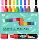 Arrtx 10 Ακρυλικοί Μαρκαδόροι Basic Colours Jumbo