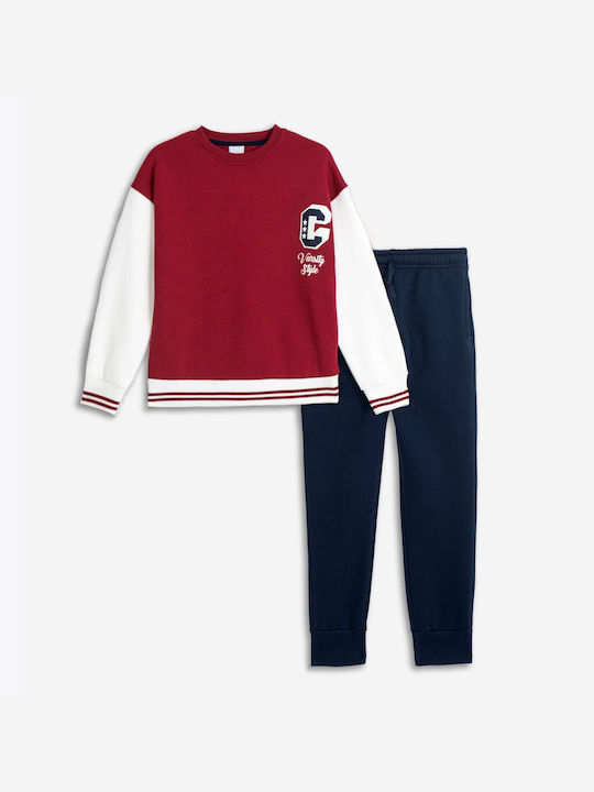 Funky Kids Sweatpants Set Burgundy