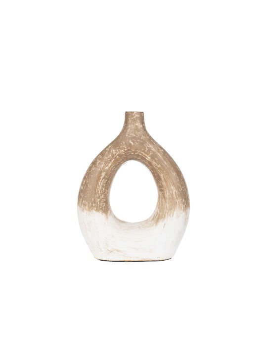 S Line Decorative Vase Beige