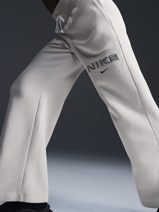 Nike Sportswear Παντελόνι Φόρμας Fleece Εκρού