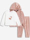 Kids' Set with Pants Winter 3pcs Pink