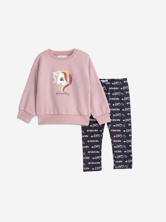 Funky Kids Set with Leggings Winter 2pcs Gray