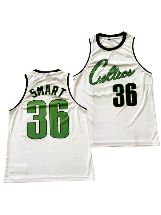 Basketball Jersey Celtics Smart 36 White Balón De Oro Unisex Bj201