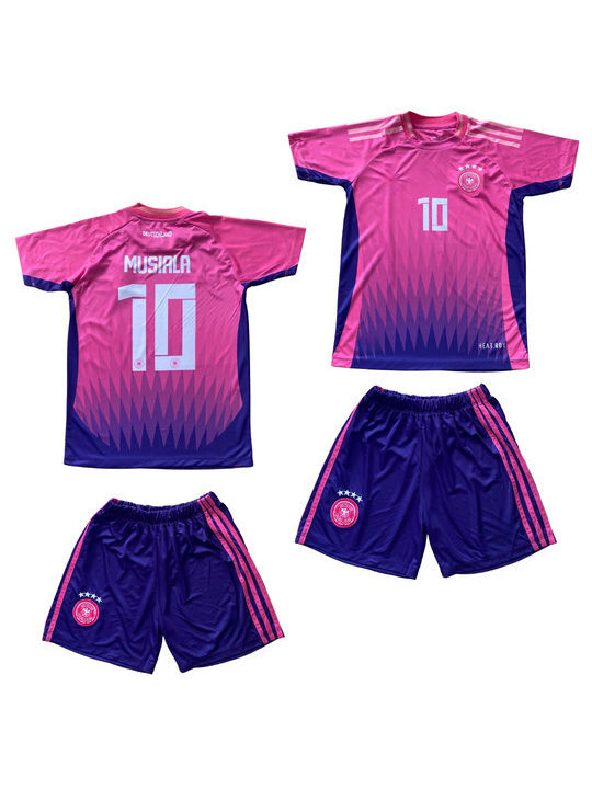 Child Football Set Musiala Germany National Team Euro2024 Balón De Oro Fuchsia Unisex Fj171