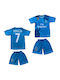 Set fotbal copii Ronaldo Real S17/18 Turcoaz Balón De Oro Unisex Fj225