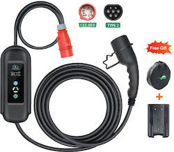 Portable 11kW Charging Station with Built-in Cable Type 2