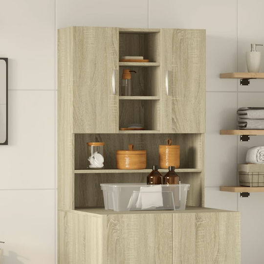 vidaXL 849648 Банска Колона За Стена За Пералня 70.5x24x90см Сонома