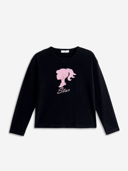 Kids Long-Sleeved Black Blouse