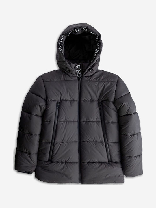 Kids' Casual Jacket Short with Hood Green