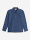 Kinder Hemd Langarm Blau