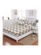 Casa Colori Sheet Double with Elastic 140x200+30cm. Gray