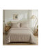 Casa Colori Σετ Σεντόνια Ημίδιπλα με Λάστιχο 120x200+30εκ. Beige (3τμχ)