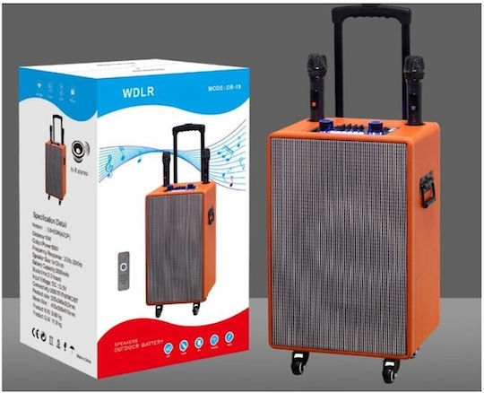 Karaoke Speaker With Wireless Microphones DR-19 Orange