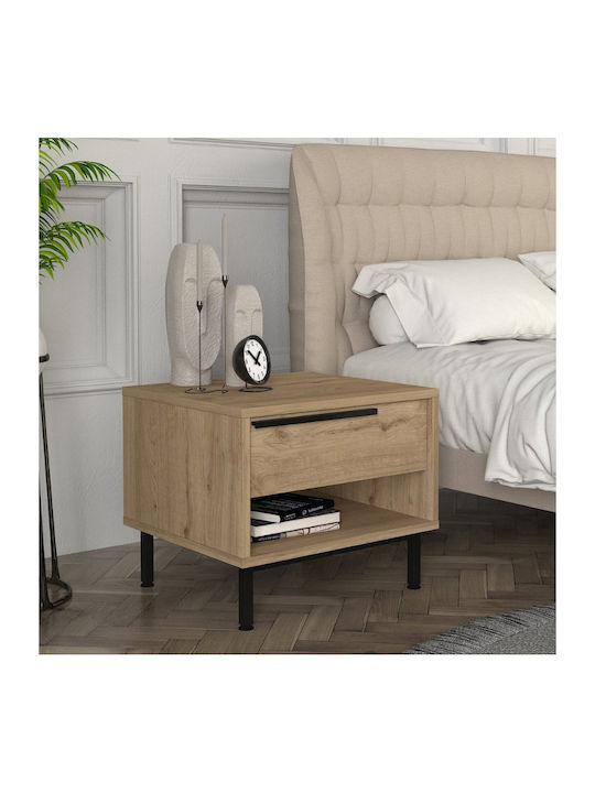Bedside Table Suzy Wooden Beige 50x45x41.6cm GP042-0260 1
