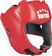 Genuine Leather Headguard Red Size M Incl Iba Tag