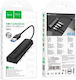 Hoco HB41 USB 3.0 Хъб 4 порта с връзка USB-A Черен