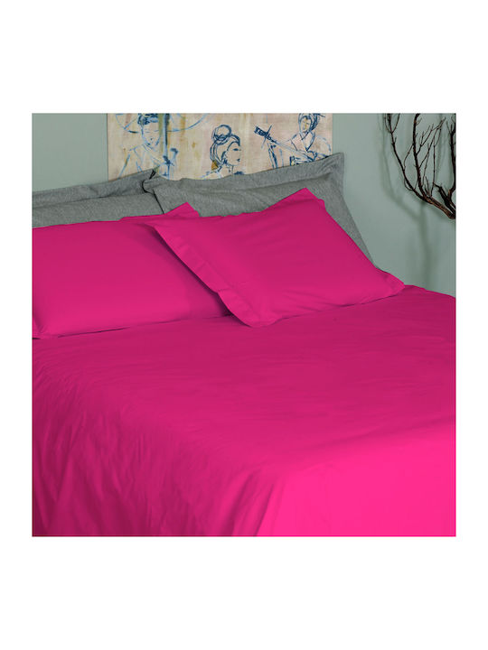 Aslanis Home Bettlaken Super-Doppel 240x270cm. Basic Collection Fuchsia