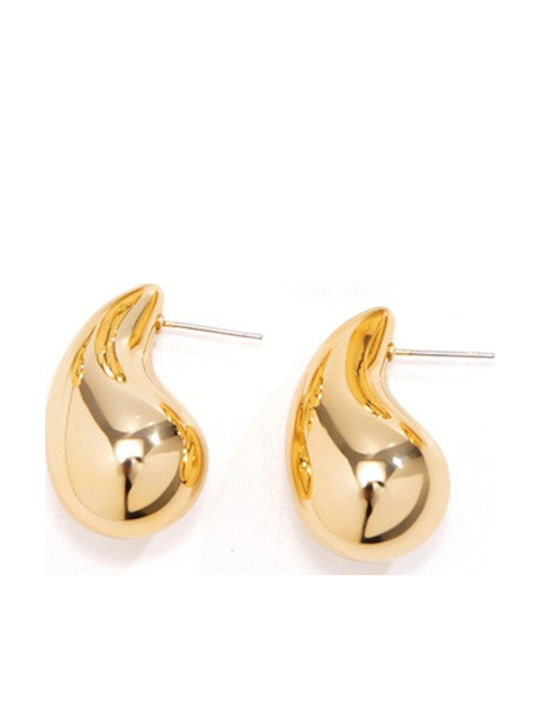 Hanging Drop Shape Earrings Gold Gold